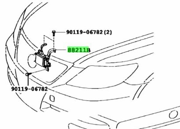 OEM Genuine TOYOTA Lexus Millimeter Wave Radar SensorAssy 88210-50150 88210501501
