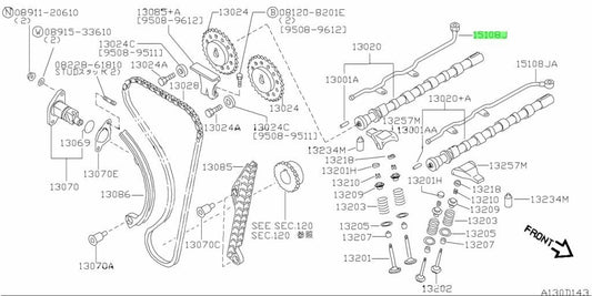 OEM TUBE ASSEMBLY, OIL Genuine Nissan 180SX S13 KRPS13 SR20DET 15108-53J031