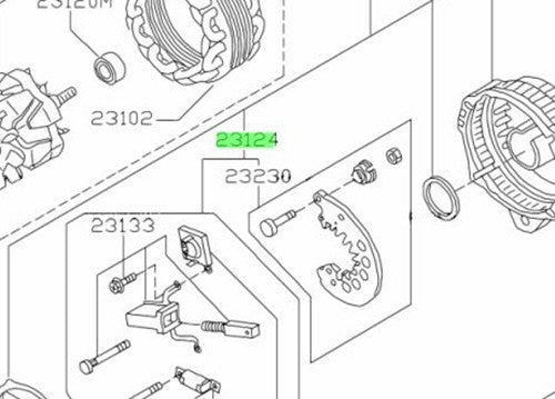 OEM RECTIFIER ASSEMBLY Genuine Nissan GT-R R33 BCNR33 23124-70T131