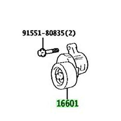 OEM TENSIONER SUB-ASSY, V-RIBBED BELT Genuine Toyota Lexus LX 600 16610-700103