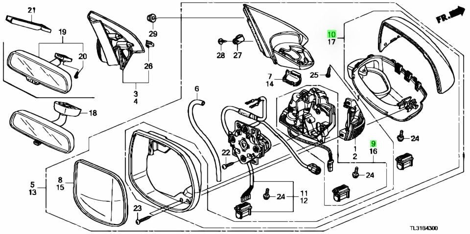 OEM Honda TURN SET, R&L AUTO Accord DBA-CU2 Accord Tourer DBA-CW2