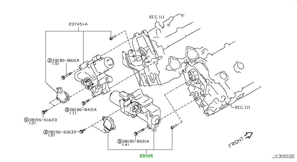Genuine OEM Nissan 23745-EY02A VVEL Actuator Assembly Variable Valve Lift Motor