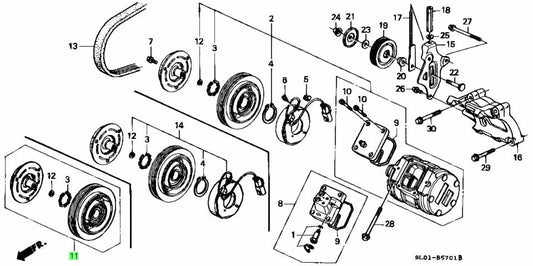HONDA ACURA GENUINE OEM NSX Clutch Set A/C Compressor 38900-PR7-A04 38900PR7A04