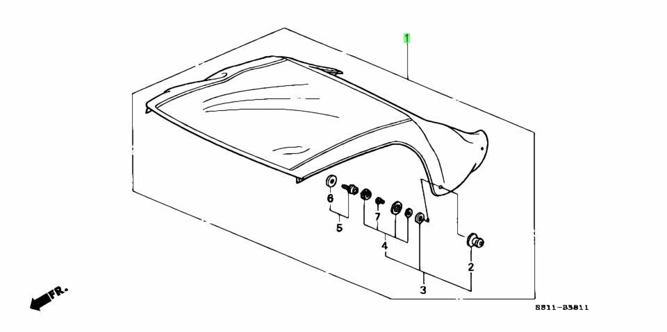 HONDA Honda Beet PP1 BEET genuine soft top hood OEM Black Japan