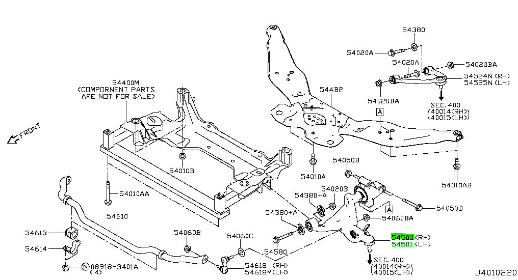 OEM Genuine Nissan LINK COMPLETETRANSVERSE Lower RH&LH SET Infiniti 54500/54501