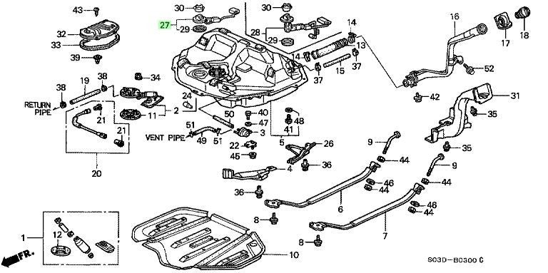 Genuine Honda Fuel Level Sensor Meter Unit OEM 37800-S04-305 Civic1