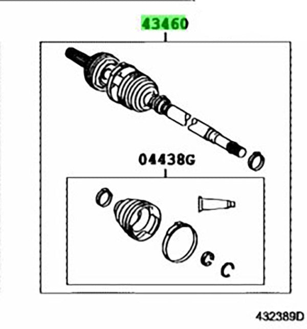 Genuine TOYOTA Lexus Front Drive Outboard Joint Assy RH 43470-80270 43470802701