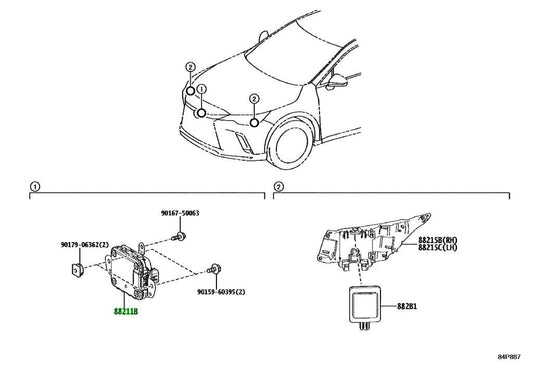 OEM Genuine TOYOTA Lexus Millimeter Wave Radar Sensor 88210-48190 88210481901