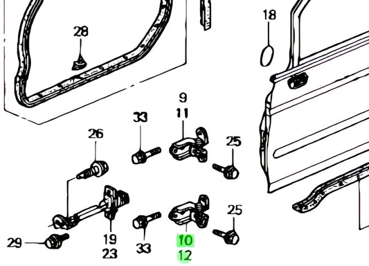 OEM HINGE, FR. DOOR LOWER R&L SET HONDA Civic DBA-FD1 67420/67460-S3N-003ZZ
