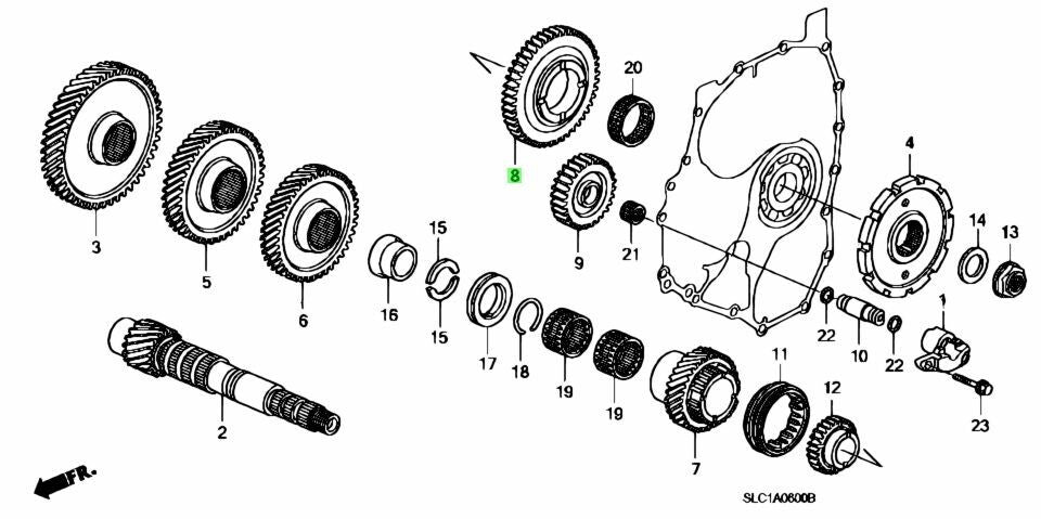 OEM HONDA CIVIC DBA-FD1 CROSSROAD DBA-RT1 GEAR COUNTERSHAFT REVERSE