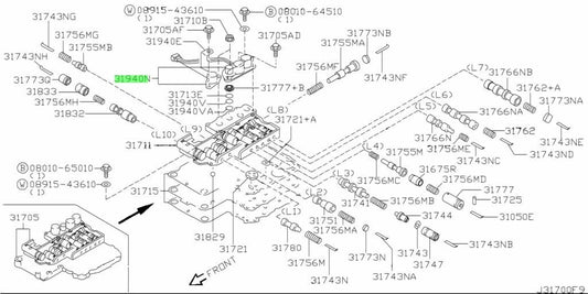 Genuine Nissan Laurel C35 Cedric Y34 Shift Solenoid Valve Kit 31940-4AX05 OEM