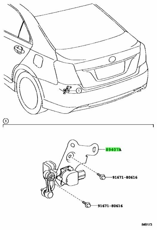 OEM TOYOTA Sai Lexus HS250H Rear RH Height Control Sensor 89407-75010 89407750101