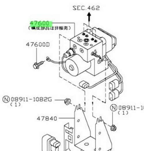 Genuine Nissan 350Z Z33 Skyline V35 ABS Pump Actuator 47600-AL700 OEM1