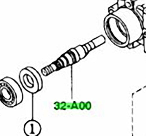 OEM Mazda GA2A-32-607 Power Steering Pump Shaft Genuine OEM1