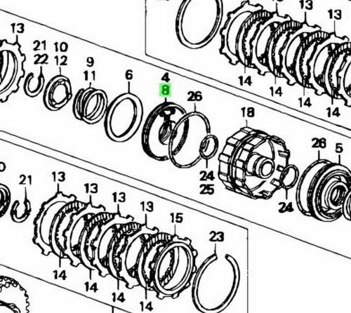 OEM HONDA Piston Second Clutch Prelude Civic 22540-PG4-0001
