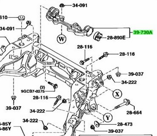 OEM Mazda RX-7 FD3S Differential Mounting Bracket FD01-39-730A Genuine1