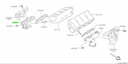 2002-2007 Nissan Murano Altima Bank 1 Rear Exhaust Manifold OEM NEW Genuine