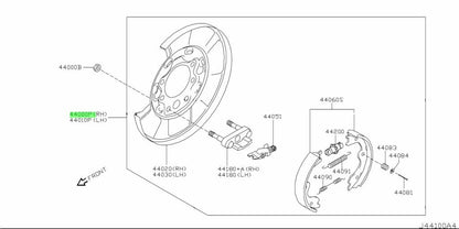 Nissan Genuine OEM  Brake Assy-Parking,Rear RH 44000-CA01B