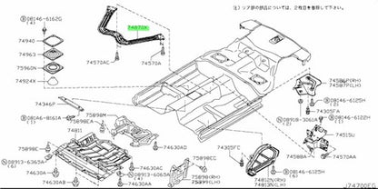 Genuine Nissan Tunnel Stay Assembly 74870-CD200 350Z Fairlady Z Z33