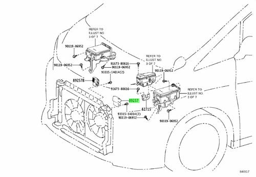 Genuine Toyota Lexus GS IS Cooling Fan Control Computer 89257-26020