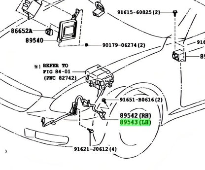 Genuine Toyota ABS Speed Sensor Front LH 89543-30160 Lexus GS300 GS430 SC430