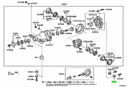 Genuine Lexus GS300 GS430 SC430 Rear Differential Cushion No.1 41651-30090