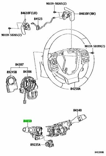 Genuine Toyota Lexus Windshield Wiper Switch Assy 84652-30670