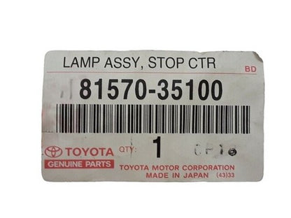 Genuine Toyota Center Stop Lamp Assy 3rd Brake Light 81570-35100