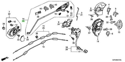 Genuine Honda Exterior Door Handle 72181-SZT-A01ZG