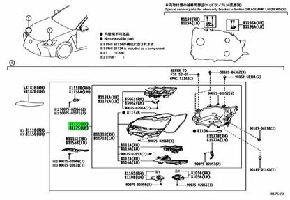Genuine Lexus Headlamp Unit RH LH 81145-30L60 81185-30L60