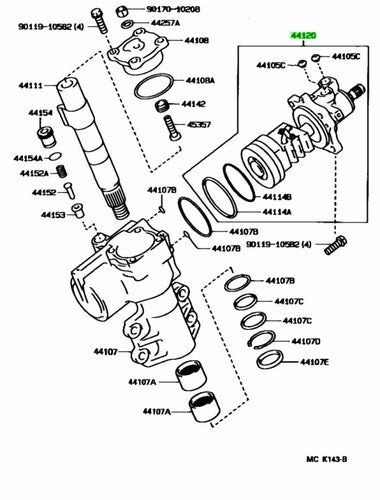 Genuine Toyota Power Steering Valve Land Cruiser FZJ80 LX450 44120-60180