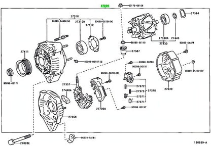 Genuine Toyota Alternator Assy 27060-21101 Platz Probox Succeed bB ist Funcargo
