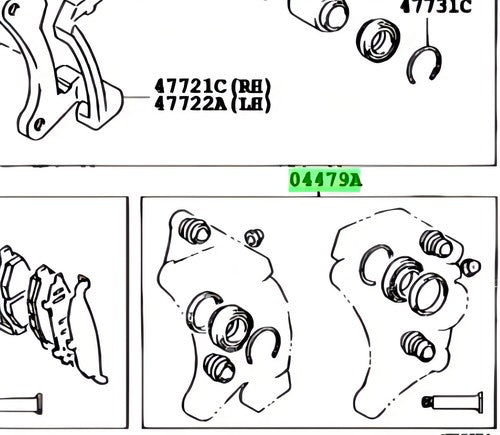 Genuine Toyota Supra Lexus SC300 SC400 Rear Disc Brake Cylinder Kit 04479-24030