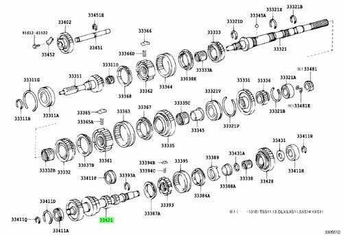 Genuine Toyota Counter Gear 33421-28054