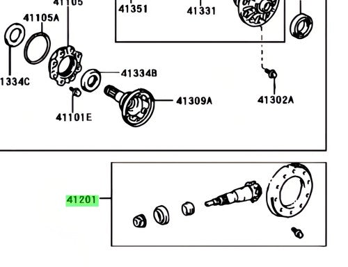 Genuine Toyota Supra Lexus SC300 SC400 GS300 Rear Final Gear Kit 41201-80027