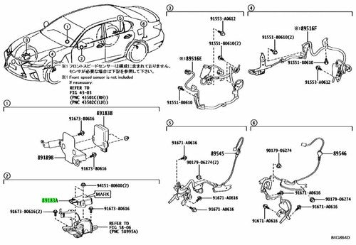 Genuine Lexus Yaw Rate Sensor 89183-50040