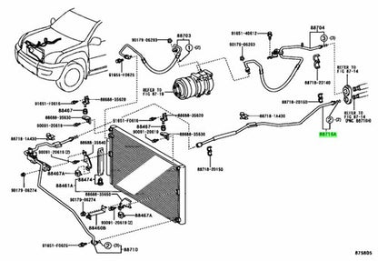 Genuine Toyota 4Runner A/C Cooler Refrigerant Liquid Pipe A 88716-35620 OEM