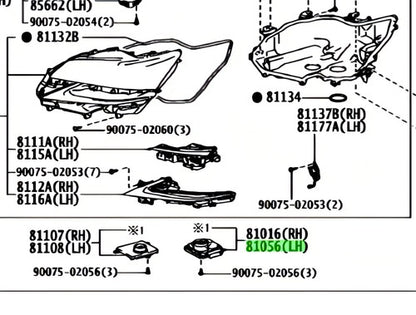 Genuine Lexus Headlamp Computer Sub-Assy No.1 LH 81056-30L70 for GS F GS