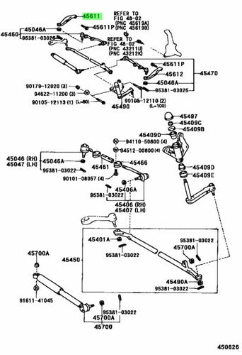 Genuine Toyota Steering Knuckle Arm RH 45601-35070