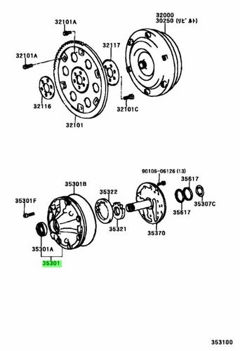Genuine Toyota Auto Transmission Front Oil Pump Body Sub-Assy 35301-35010
