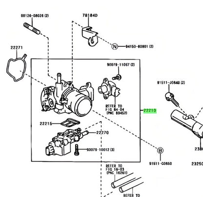 Genuine Toyota Throttle Body Assy 22210-21010 Allion Corolla Fielder Funcargo