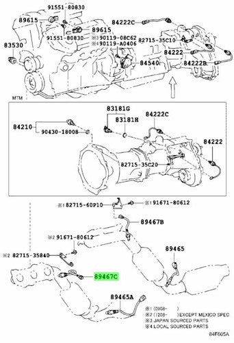 Genuine Toyota Air Fuel Ratio Sensor 89467-71020 4Runner FJ Cruiser GX470 OEM