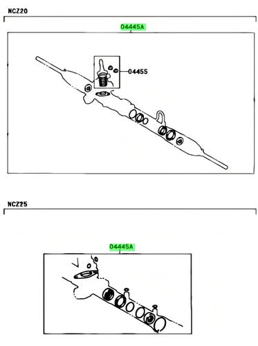 Genuine Toyota Power Steering Rack Gasket Kit 04445-52020 Vitz Platz Probox