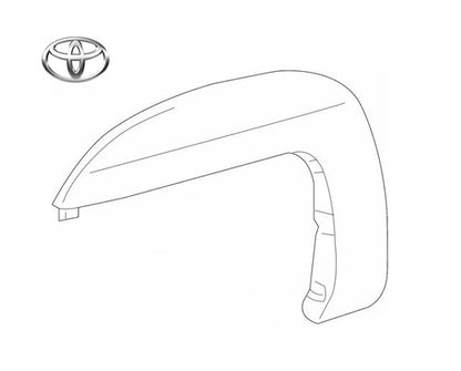 Genuine Toyota Front Wheel Arch Molding Extension LH 53848-35100-B0