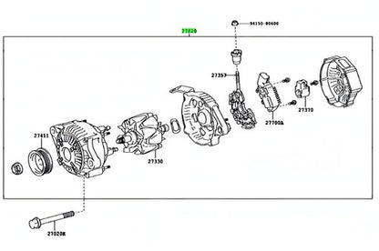 Genuine Toyota Alternator Assy 27060-21102 Platz Probox Succeed bB ist Funcargo