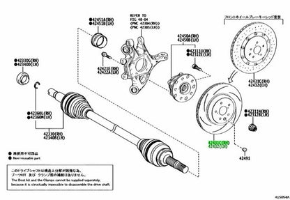 Genuine Lexus GS F RC F Rear Brake Disc RH LH Set 42431-0W050 42432-0W010