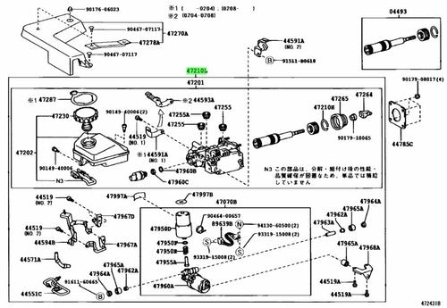 Genuine Lexus SC430 Brake Booster w/ Master Cylinder 47050-24051 47050-24050