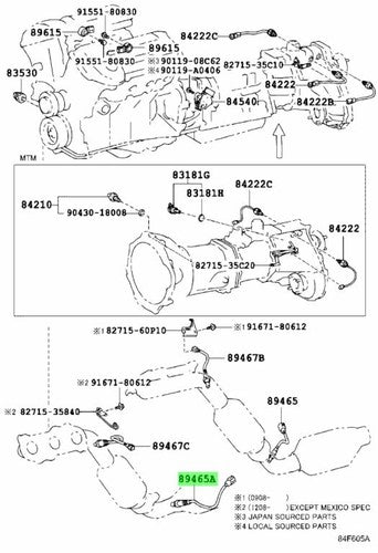 Genuine Toyota 4Runner FJ Cruiser Oxygen Sensor No.2 89465-35680 OEM