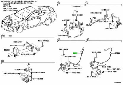 Genuine Toyota Lexus GS F RC F Rear Wheel Speed Sensor RH 89545-24050