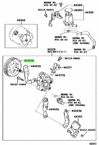 Genuine Toyota Power Steering Pump Shaft w/ Pulley 44303-52020 Corolla Echo OEM